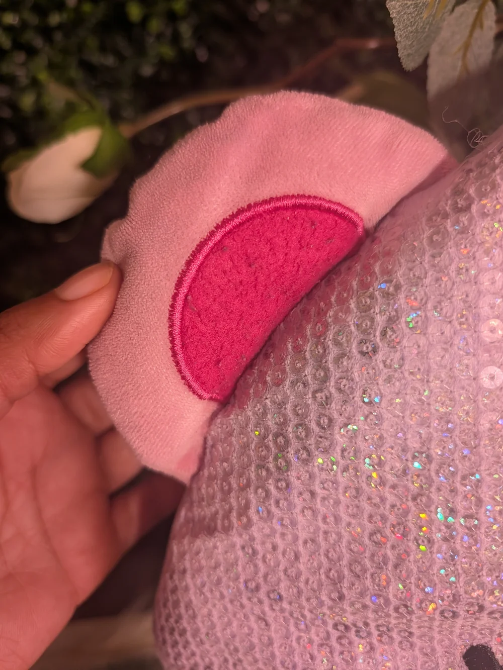 Justice Lavender Sequin Bear Plush Backpack